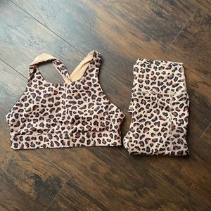 Leopard print workout bundle